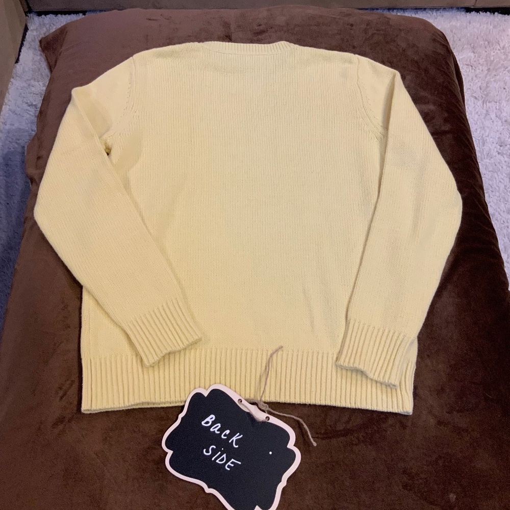 Workshop Butter Yellow M Sweater Travel Beach Costal Cottage Resort - Picture 7 of 7